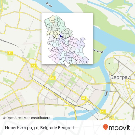 Нови Београд d mapa