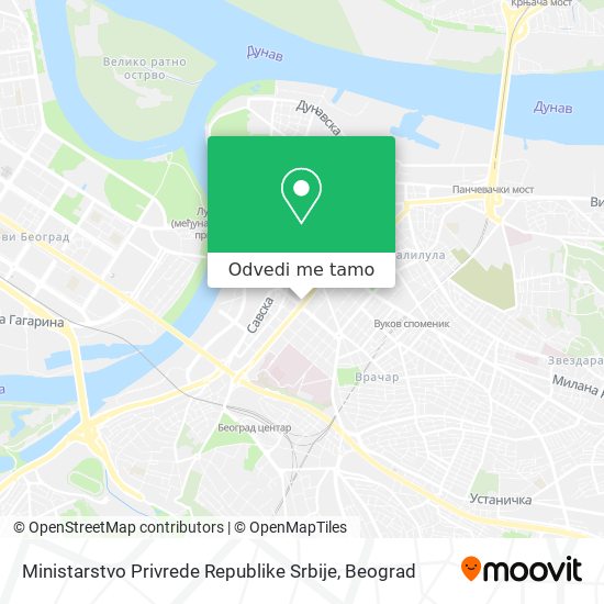 Ministarstvo Privrede Republike Srbije mapa