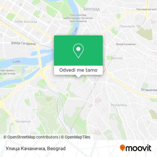 Улица Качаничка mapa