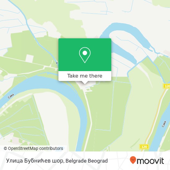 Улица Бубнићев шор mapa