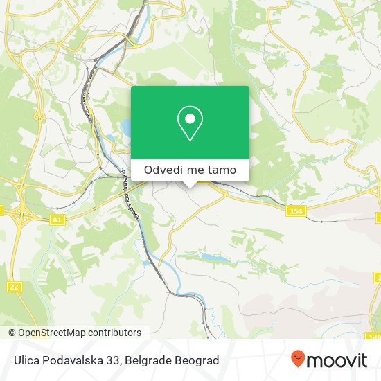 Ulica Podavalska 33 mapa