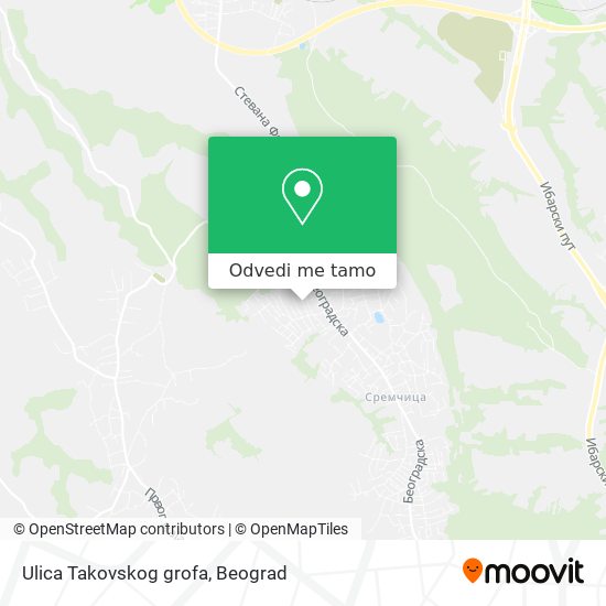 Ulica Takovskog grofa mapa