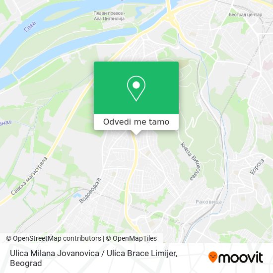 Ulica Milana Jovanovica / Ulica Brace Limijer mapa
