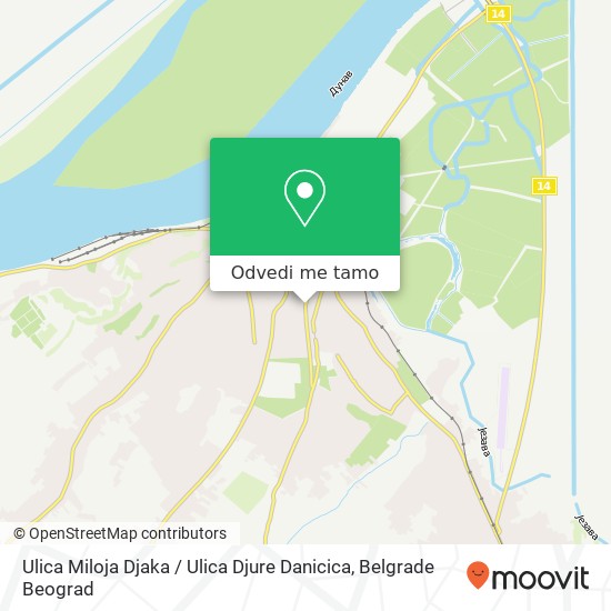 Ulica Miloja Djaka / Ulica Djure Danicica mapa