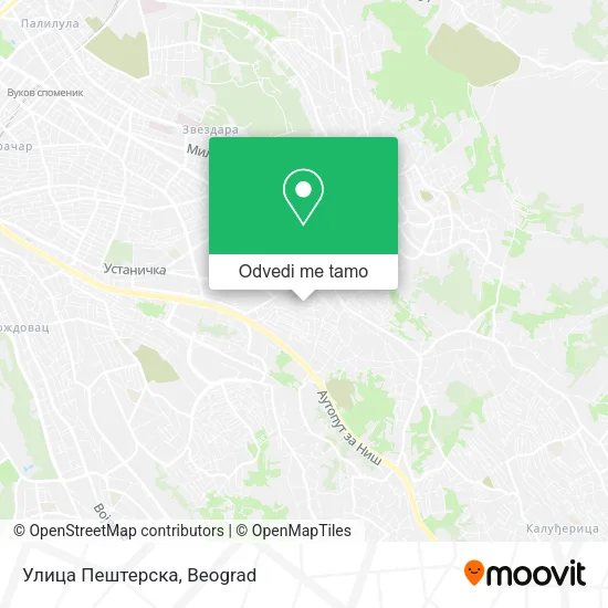 Улица Пештерска mapa