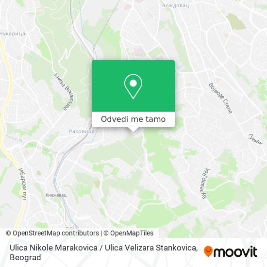Ulica Nikole Marakovica / Ulica Velizara Stankovica mapa