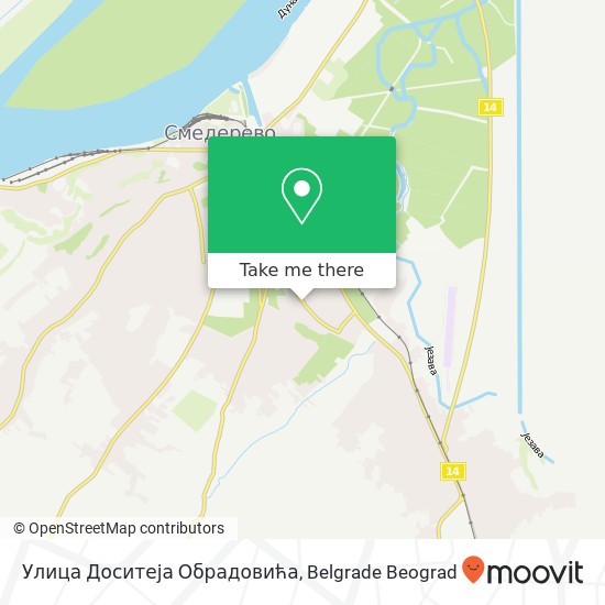 Улица Доситеја Обрадовића mapa