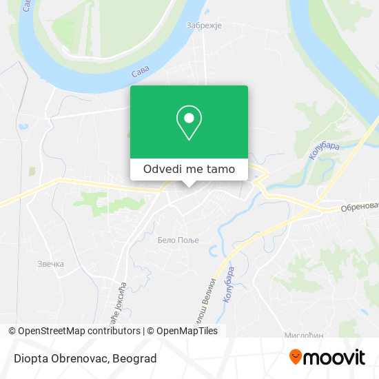 Diopta Obrenovac mapa