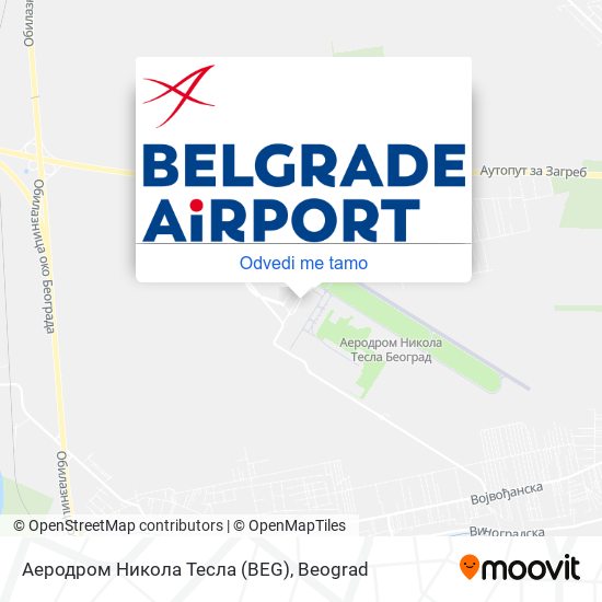 Аеродром Никола Тесла (BEG) mapa