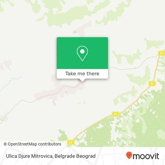 Ulica Djure Mitrovica mapa