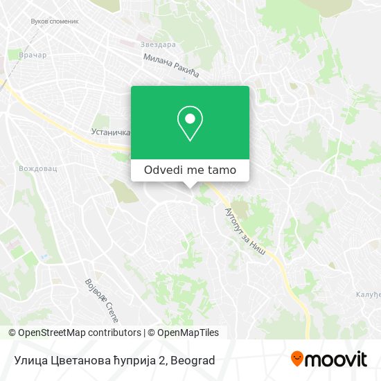 Улица Цветанова ћуприја 2 mapa