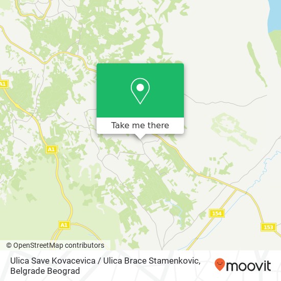 Ulica Save Kovacevica / Ulica Brace Stamenkovic mapa