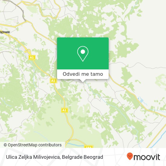 Ulica Zeljka Milivojevica mapa