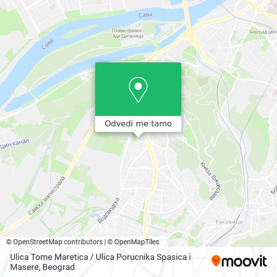 Ulica Tome Maretica / Ulica Porucnika Spasica i Masere mapa