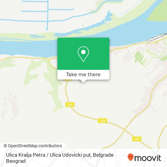 Ulica Kralja Petra / Ulica Udovicki put mapa