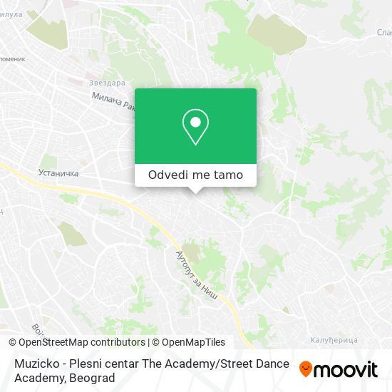 Muzicko - Plesni centar The Academy / Street Dance Academy mapa