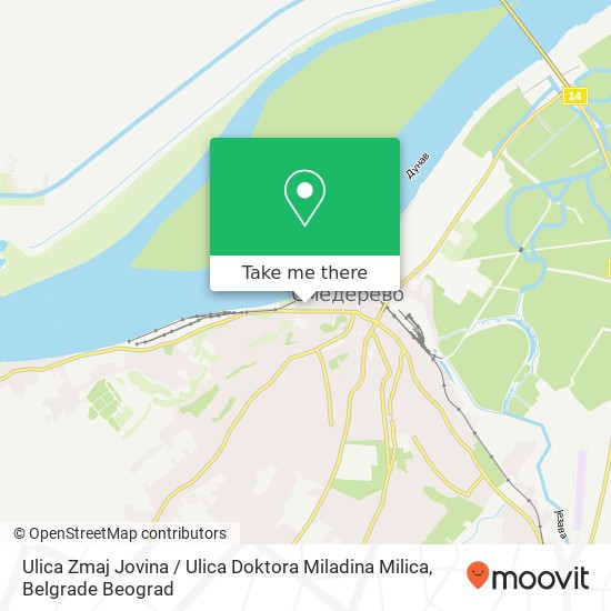 Ulica Zmaj Jovina / Ulica Doktora Miladina Milica mapa