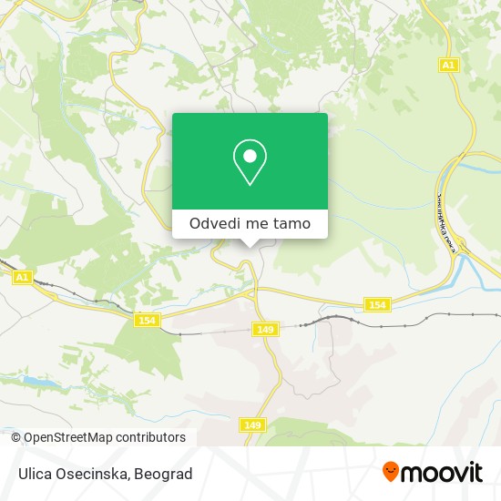 Ulica Osecinska mapa