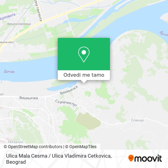 Ulica Mala Cesma / Ulica Vladimira Cetkovica mapa