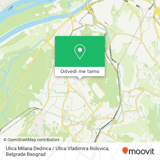 Ulica Milana Dedinca / Ulica Vladimira Rolovica mapa