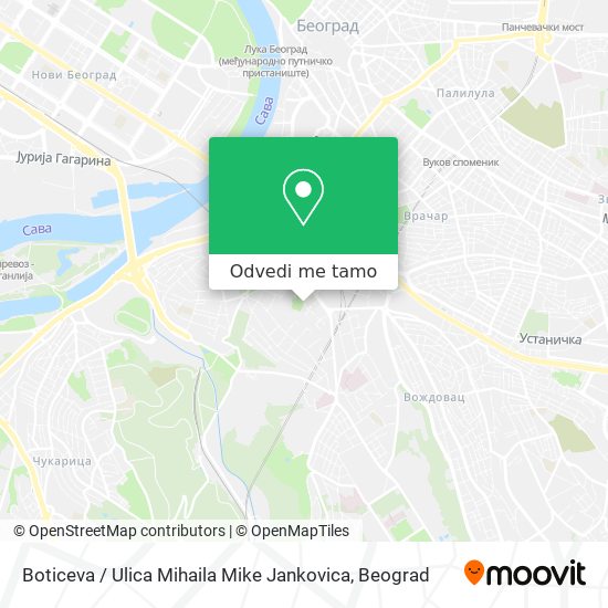 Boticeva / Ulica Mihaila Mike Jankovica mapa