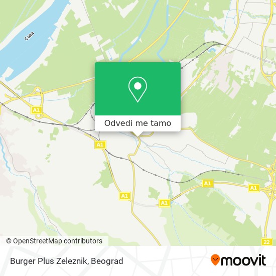 Burger Plus Zeleznik mapa