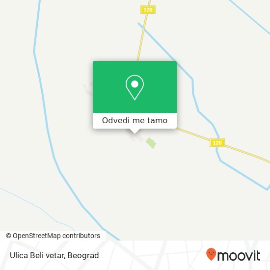 Ulica Beli vetar mapa