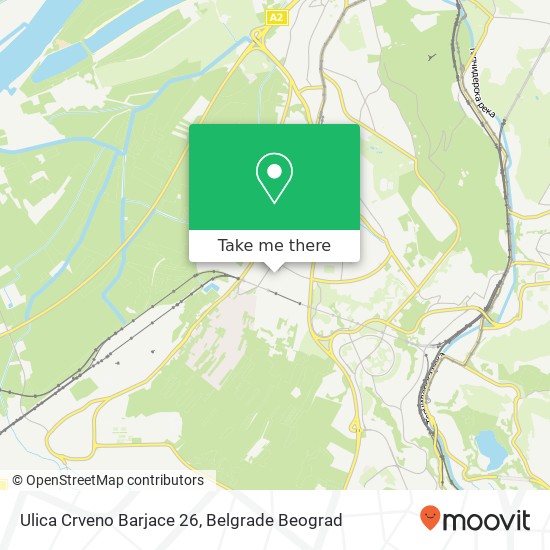 Ulica Crveno Barjace 26 mapa