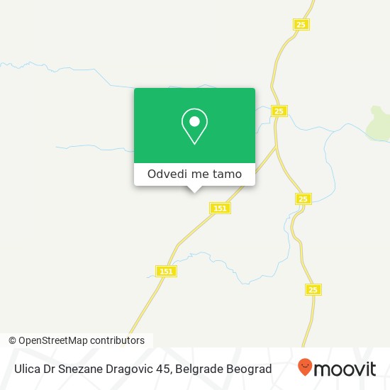 Ulica Dr Snezane Dragovic 45 mapa