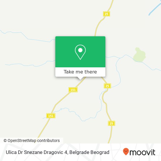 Ulica Dr Snezane Dragovic 4 mapa