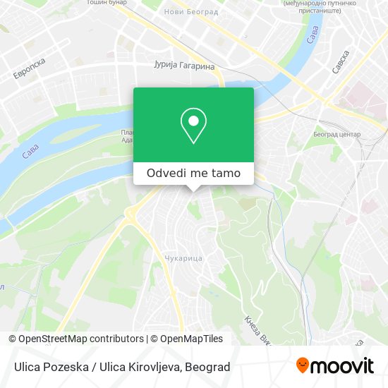 Ulica Pozeska / Ulica Kirovljeva mapa