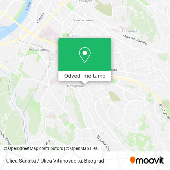 Ulica Sanska / Ulica Vitanovacka mapa