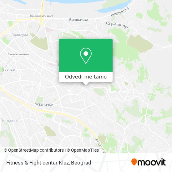 Fitness & Fight centar Kluz mapa