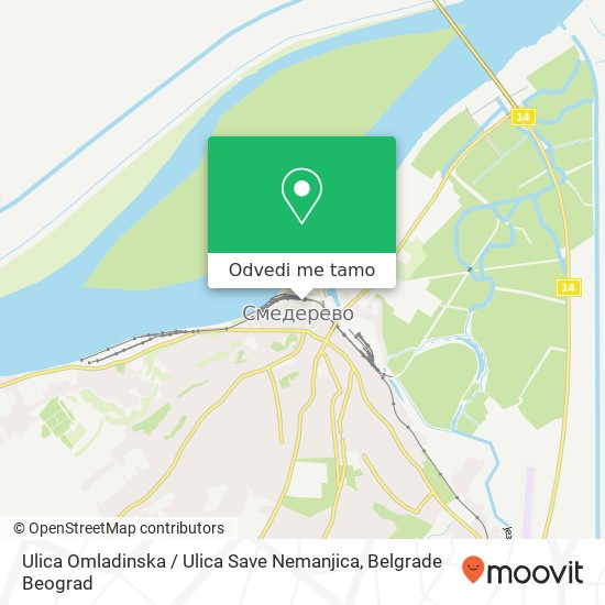 Ulica Omladinska / Ulica Save Nemanjica mapa