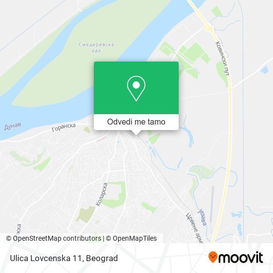 Ulica Lovcenska 11 mapa