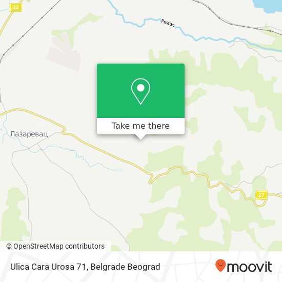 Ulica Cara Urosa 71 mapa