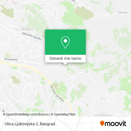 Ulica Ljubovijska 2 mapa