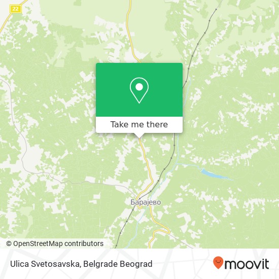 Ulica Svetosavska mapa