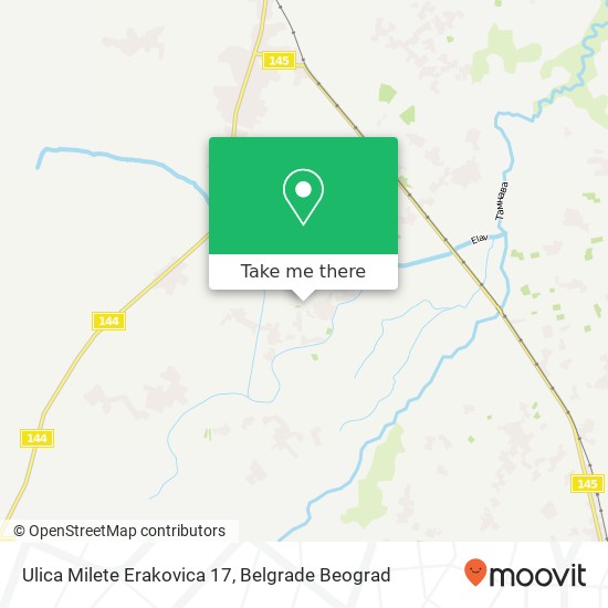 Ulica Milete Erakovica 17 mapa