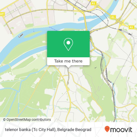 telenor banka (Tc City Hall) mapa