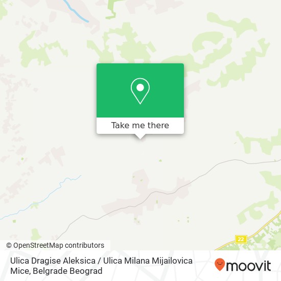 Ulica Dragise Aleksica / Ulica Milana Mijailovica Mice mapa