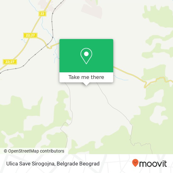 Ulica Save Sirogojna mapa