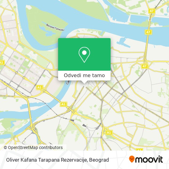 Oliver Kafana Tarapana Rezervacije mapa