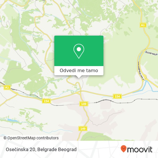 Osečinska 20 mapa