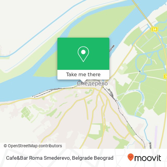 Cafe&Bar Roma Smederevo mapa