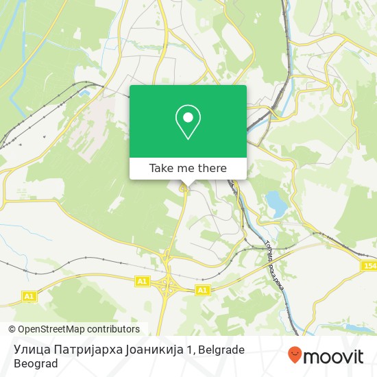 Улица Патријарха Јоаникија 1 mapa