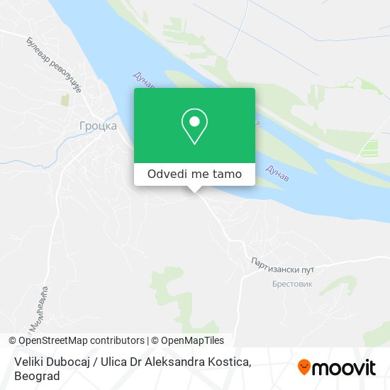 Veliki Dubocaj / Ulica Dr Aleksandra Kostica mapa