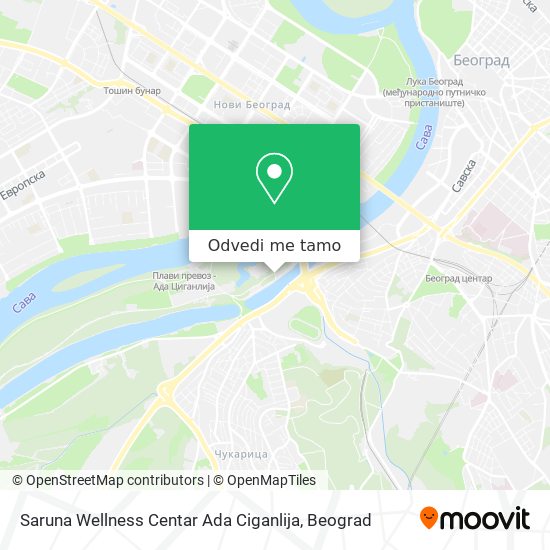 Saruna Wellness Centar Ada Ciganlija mapa