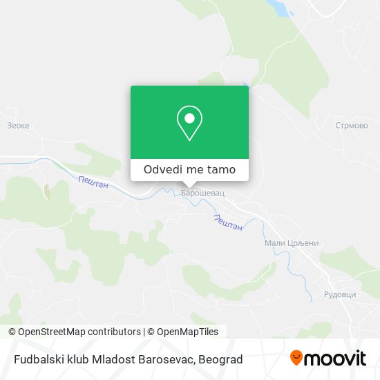 Fudbalski klub Mladost Barosevac mapa