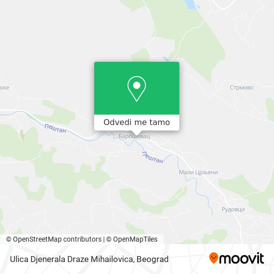 Ulica Djenerala Draze Mihailovica mapa